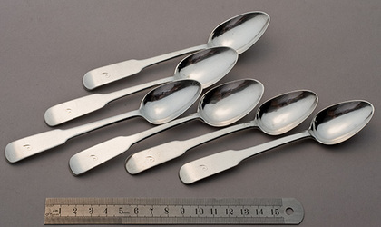 Scottish Provincial Silver Teaspoon Set (6) - Dundee - William Constable